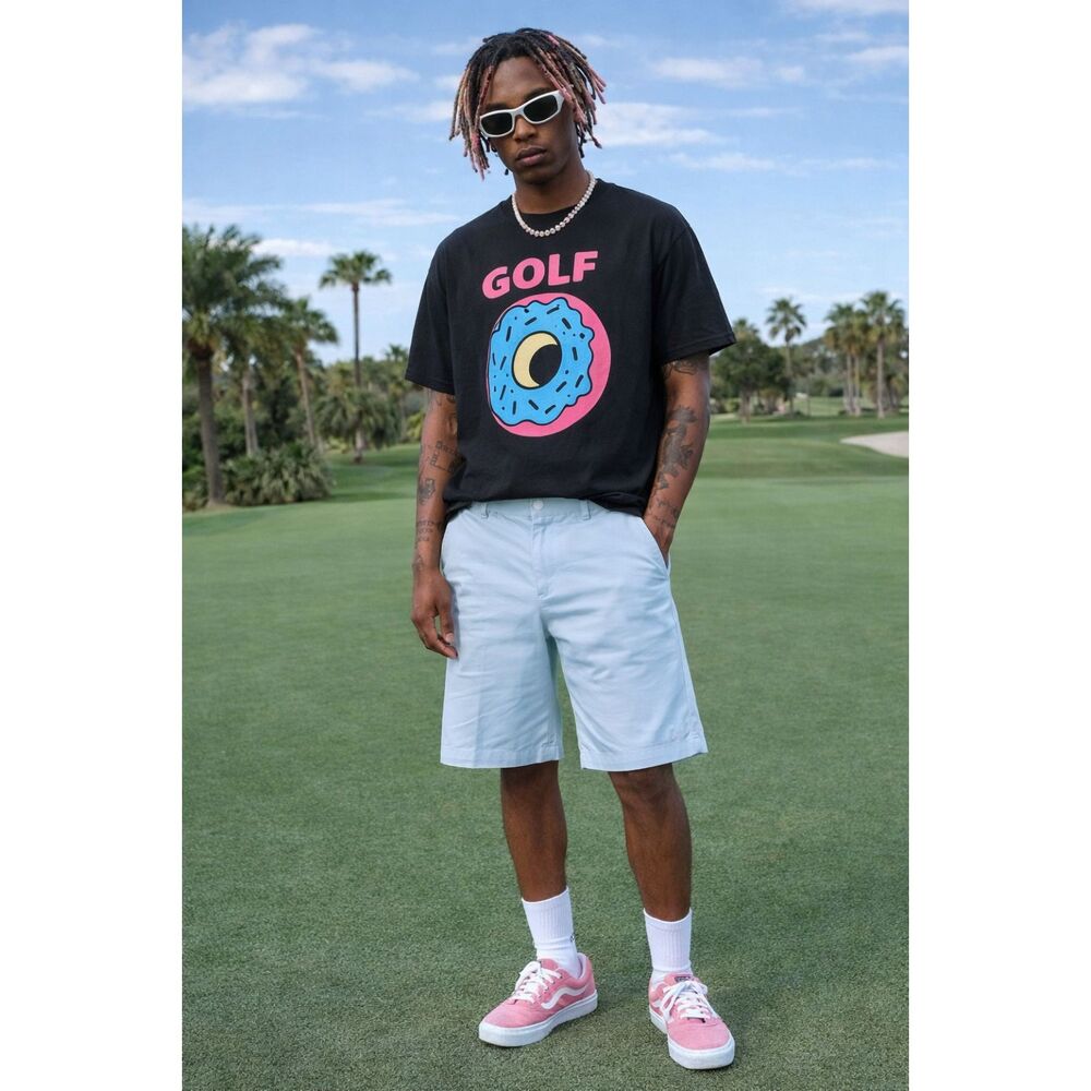 GOLF Wang Blue Metallic Tyler The Creator Chino Shorts  Mens Size 36